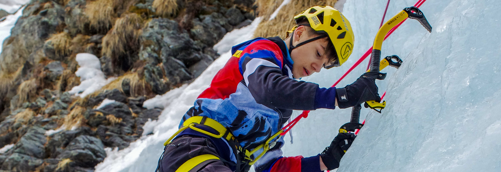 Ice climbing day in Aosta Valley